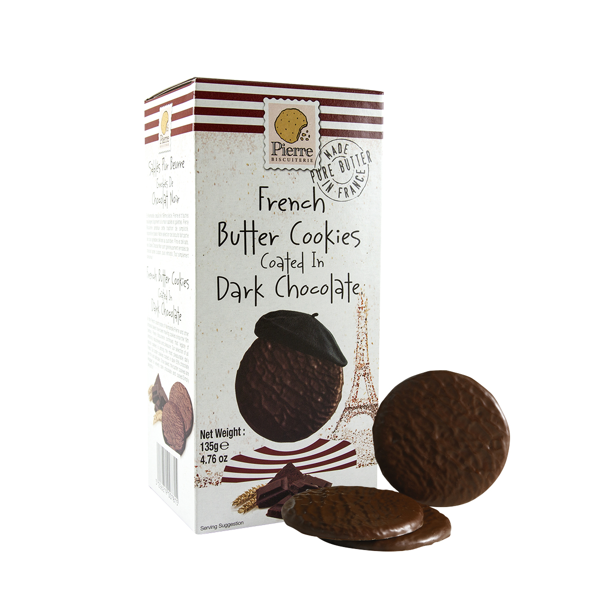 French Butter Cookies Dark Chocolate