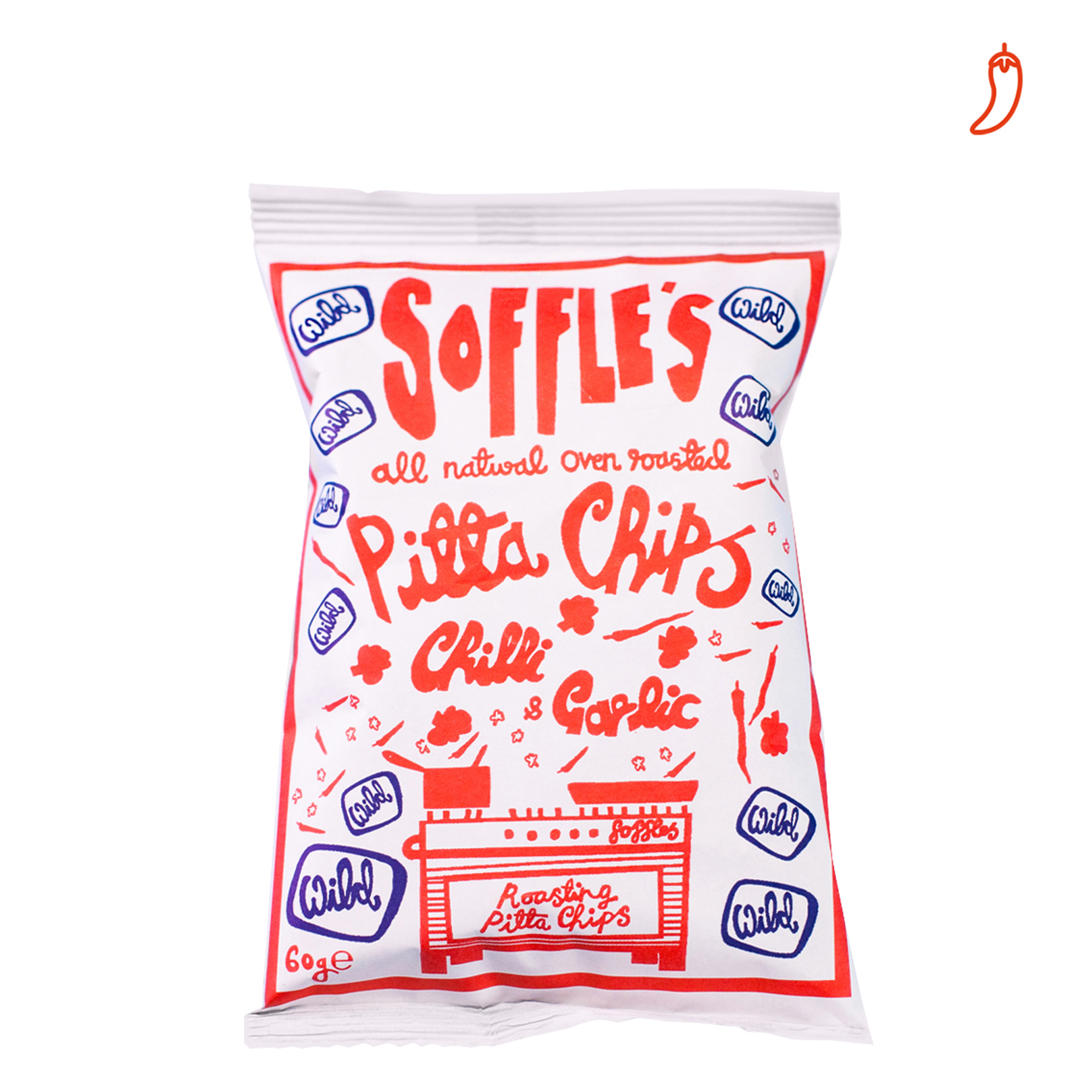 Pita Chips Chilli & Garlic Wild Hot