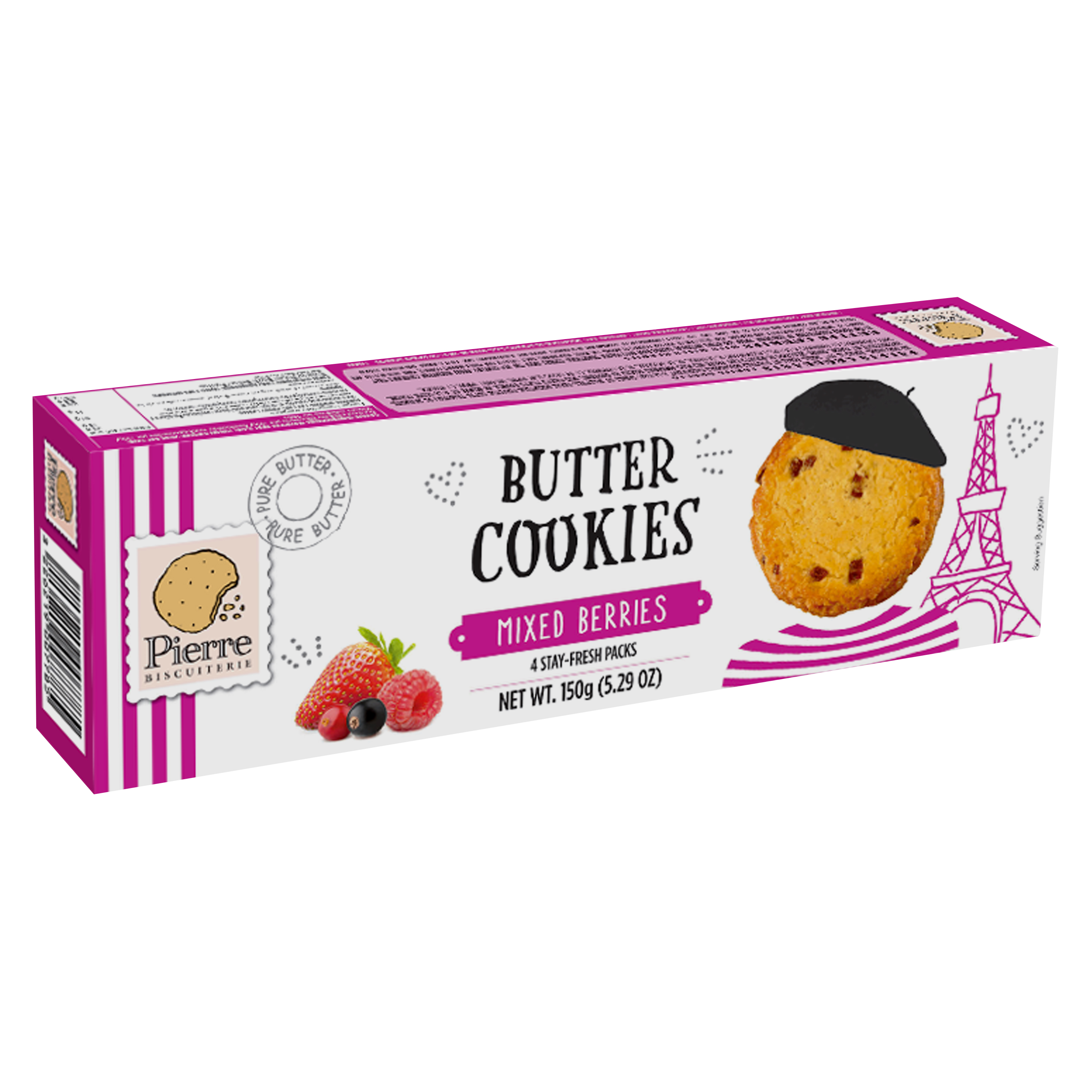 French Butter Cookies Mixed Berries
