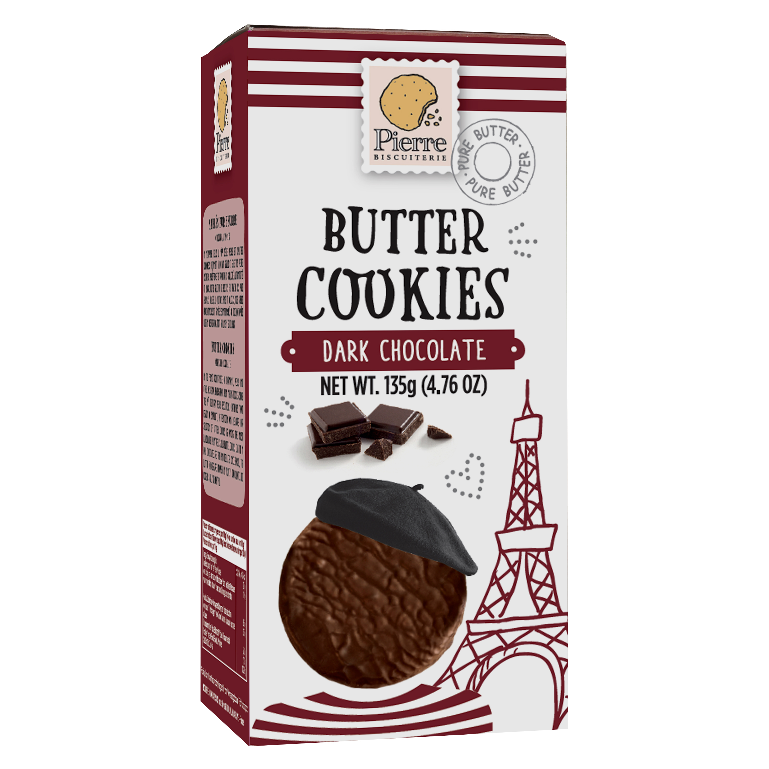 French Butter Cookies Dark Chocolate