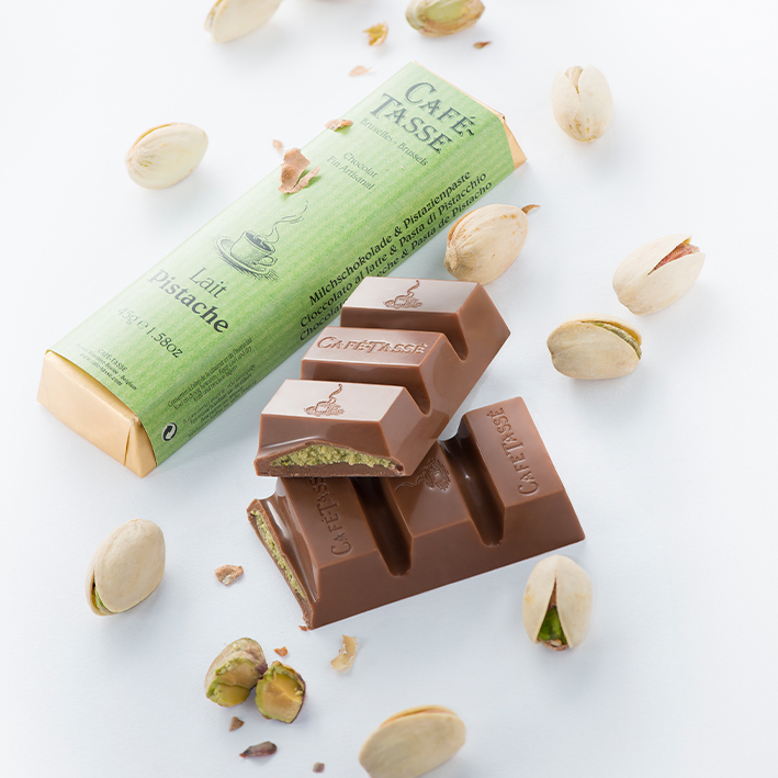 Bars Milk 38 % Pistachio (gefüllt)