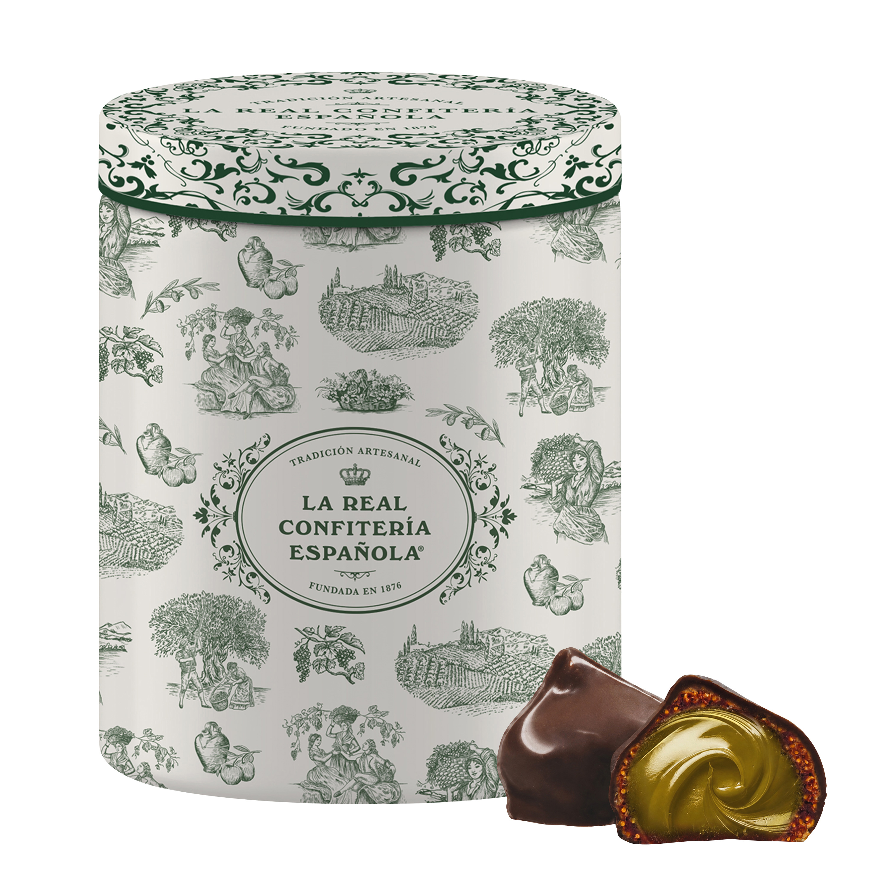 Figs Dark Chocolate Pistacchio Praline Tin