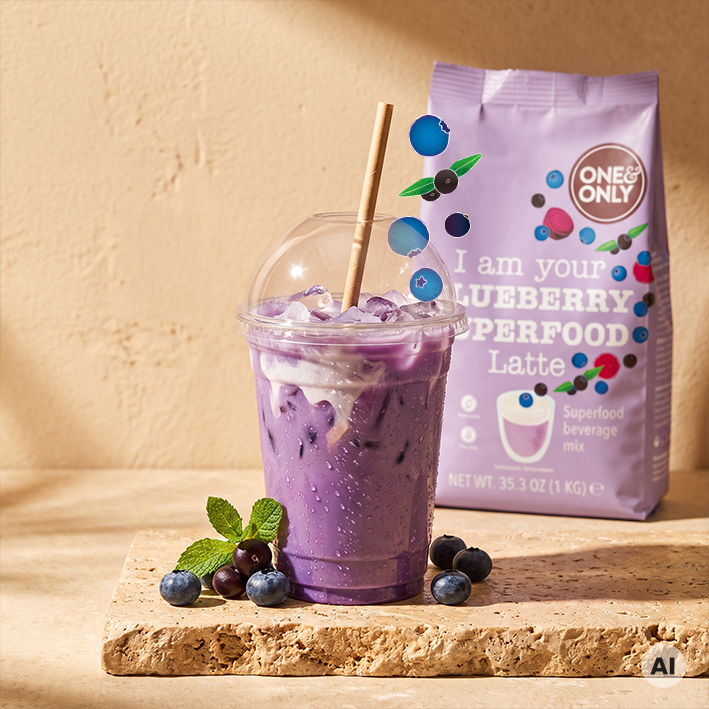 Blueberry Superfood Latte