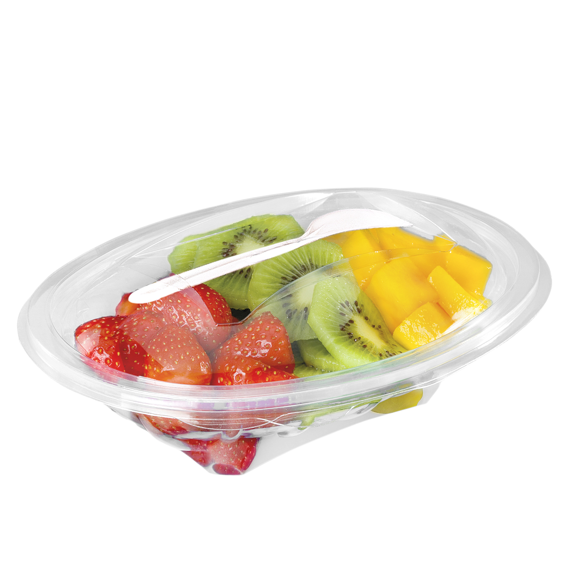 Sekipack Oval Food Container, incl. Spork 500 ml