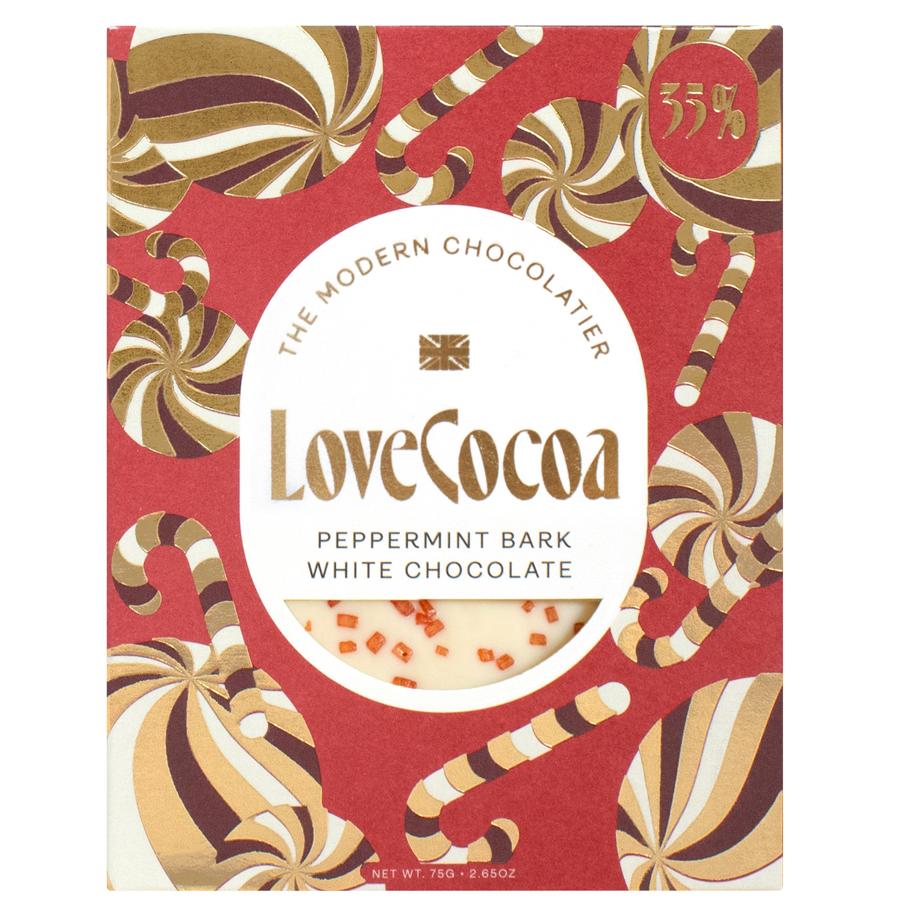 Love Cocoa XMAS Peppermint Bark White Choc