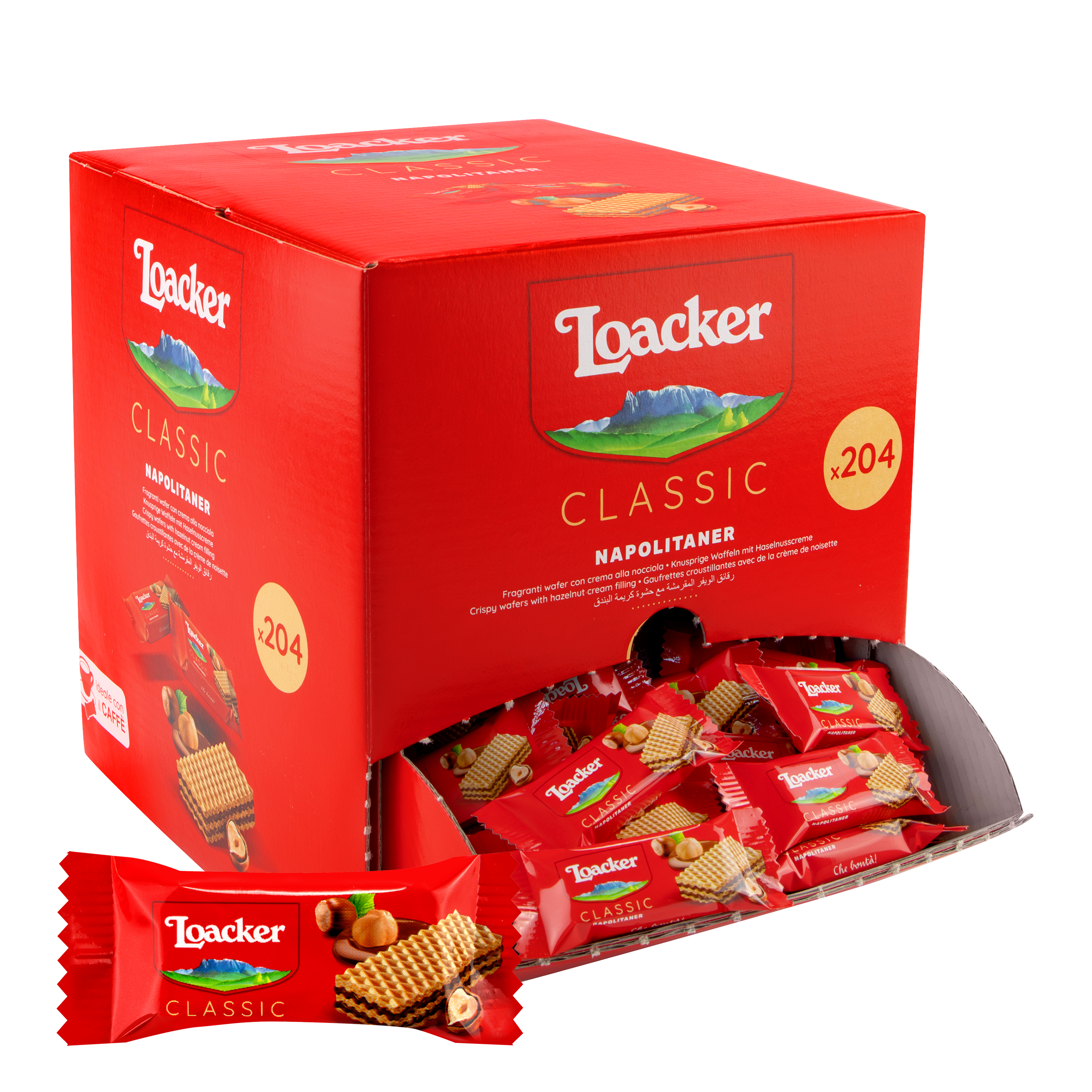 Mini Waffle Dispenser Box Hazelnut Cream