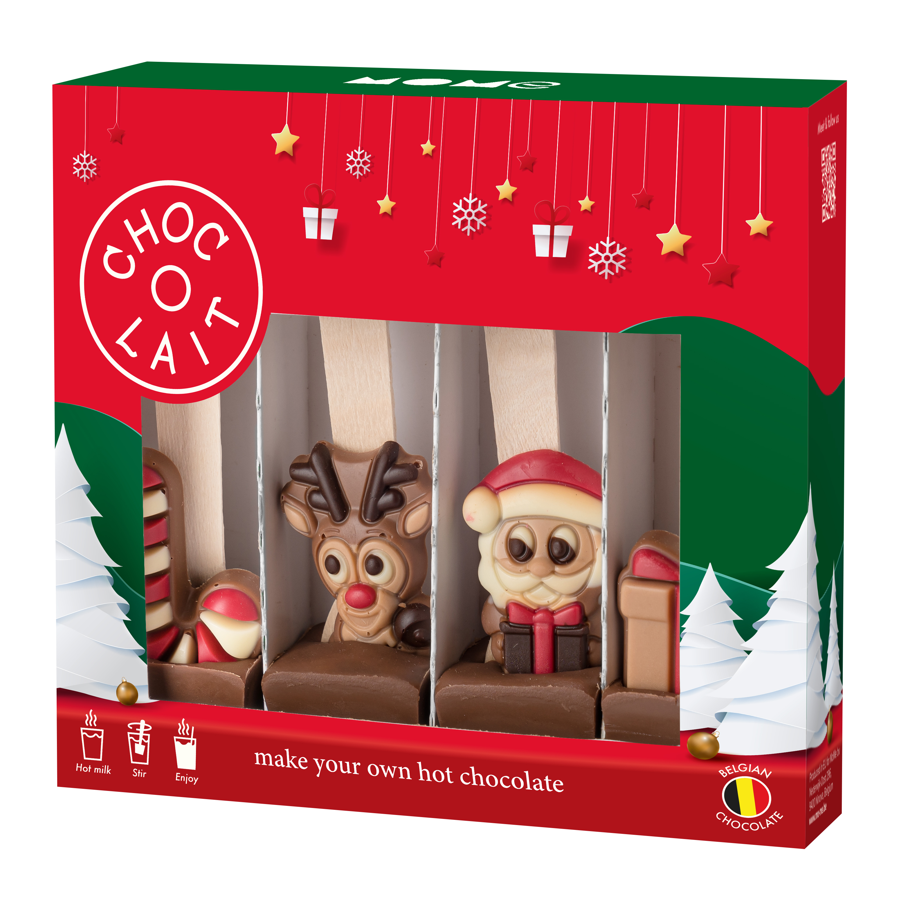 XMAS Choco Spoon Milk Gift Pack