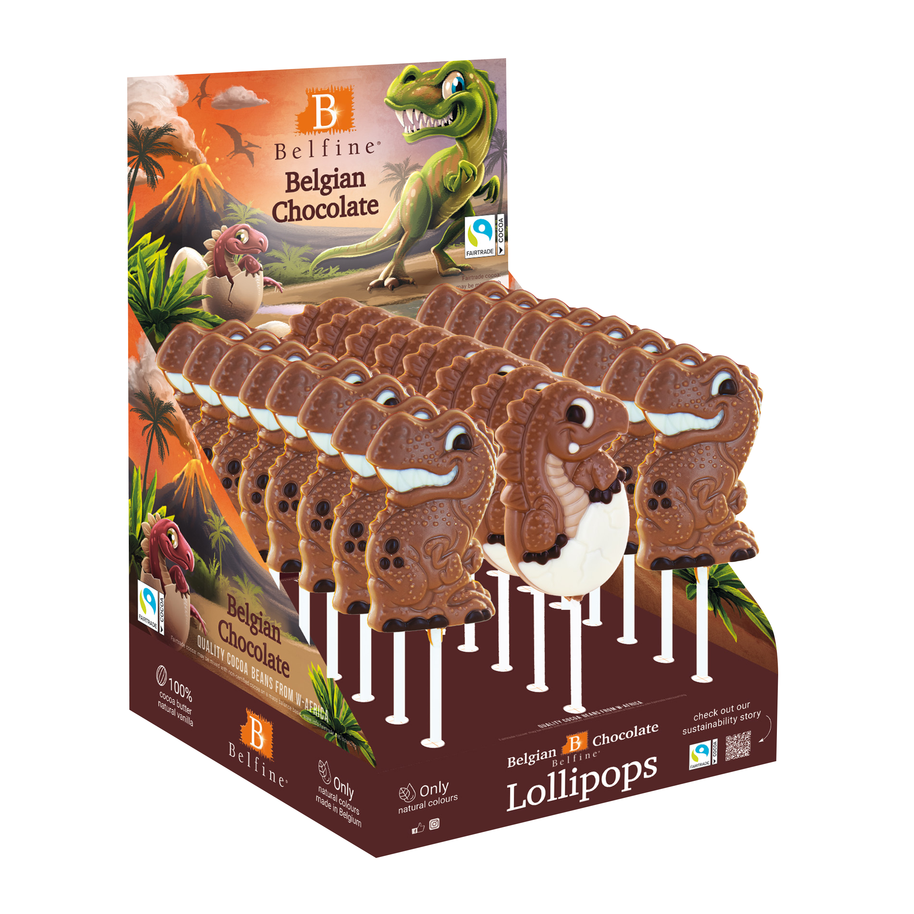 Lollipops Display Dino Mix