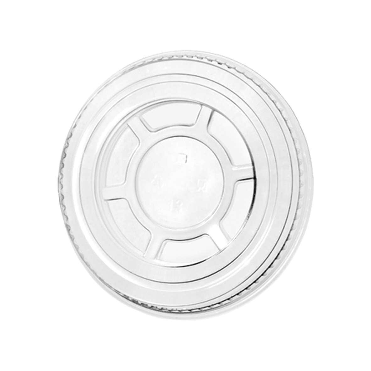 Flat Lid No Slot Clear, 300-500 ml