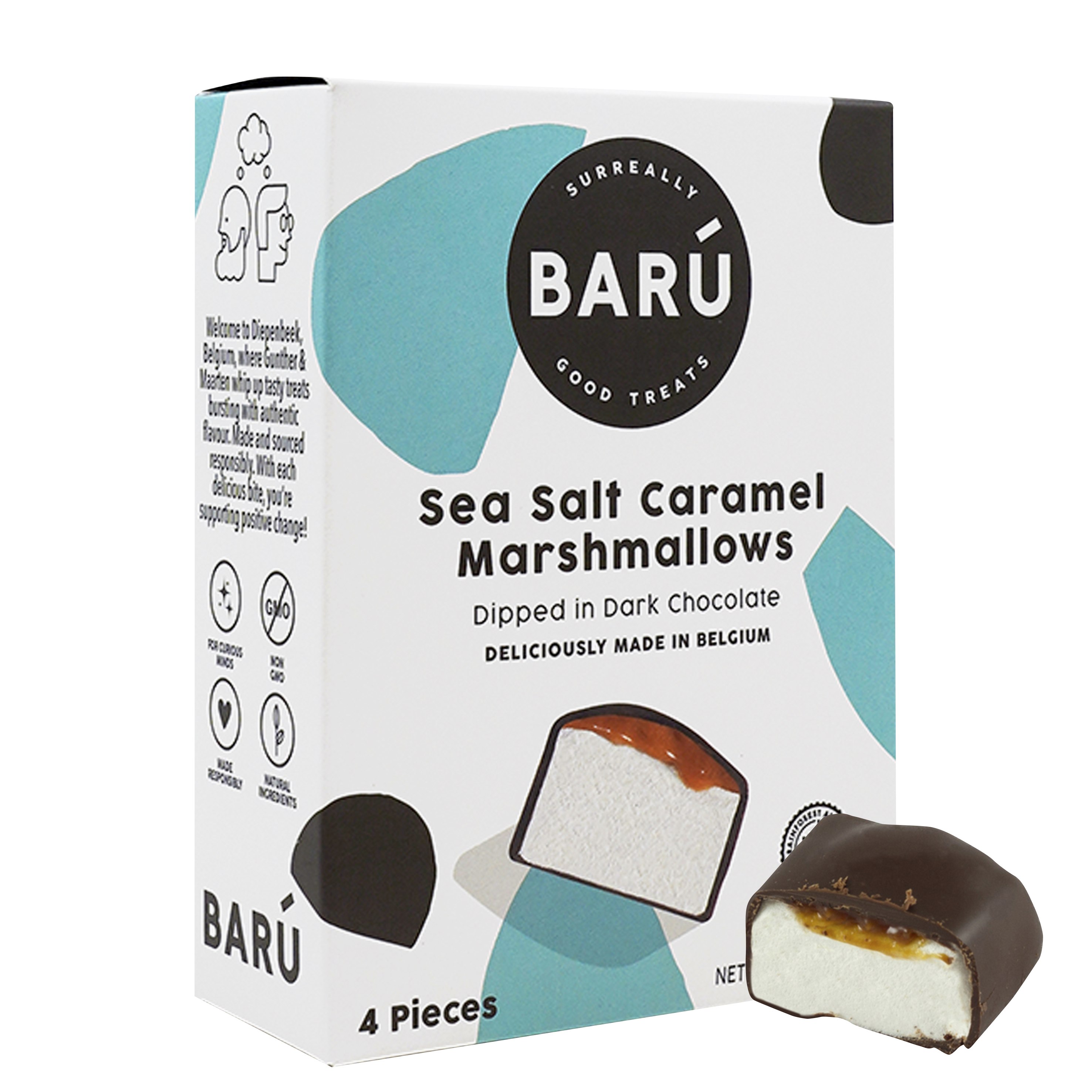 Dark Choc. & Sea Salt Caramel Marshmallow 4-Pack