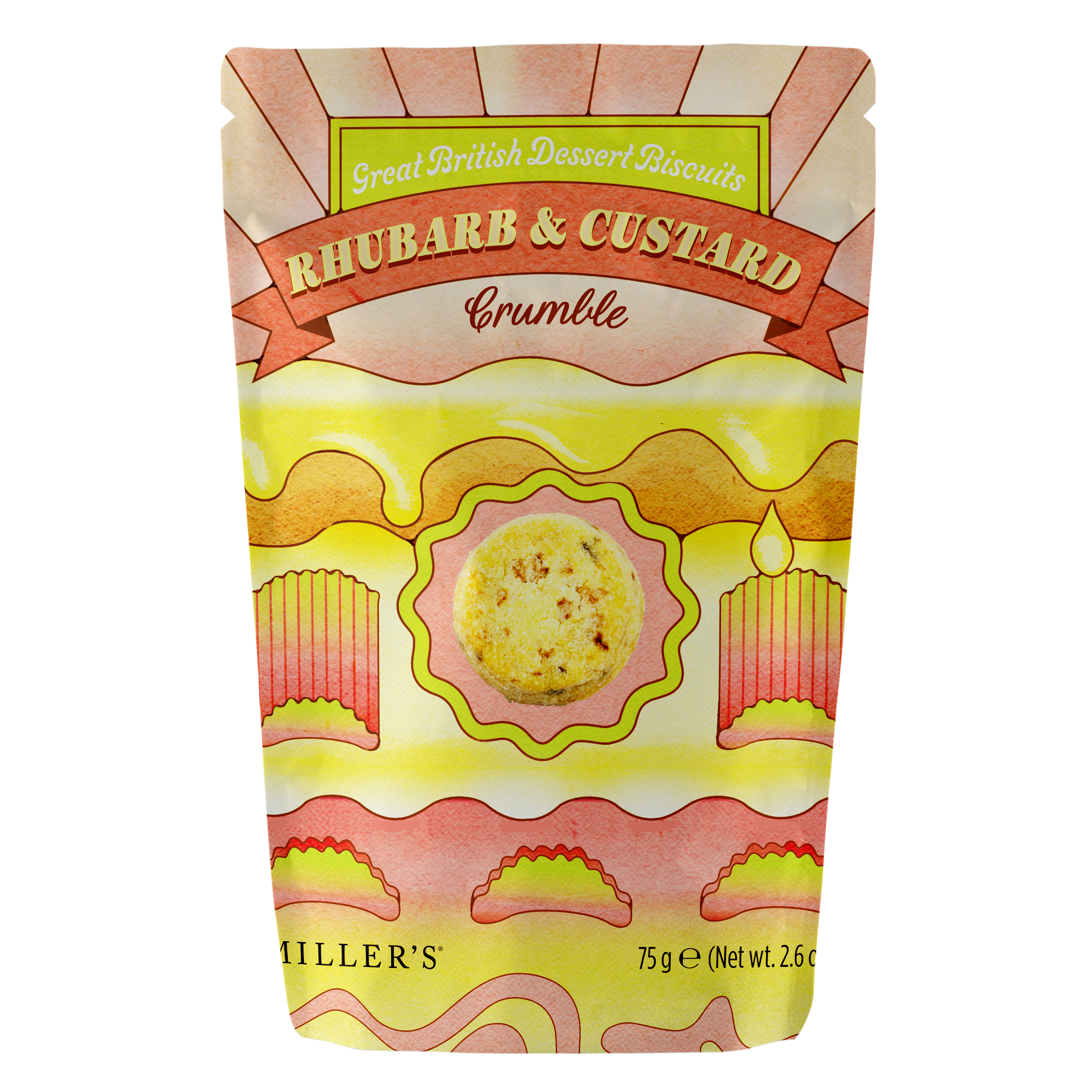 Rhubarb & Custard Crumble Biscuits
