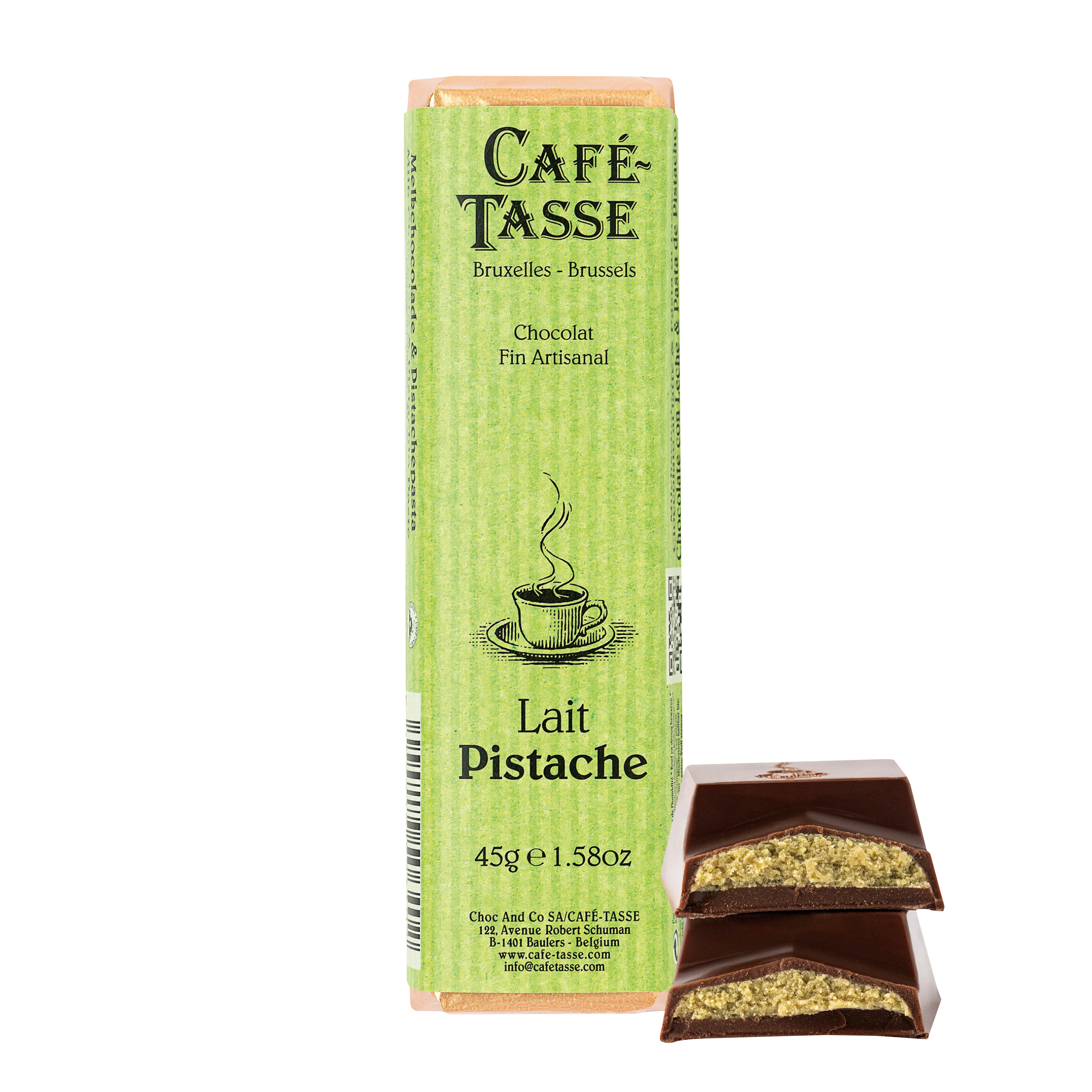 Bars Milk 38 % Pistachio (gefüllt)