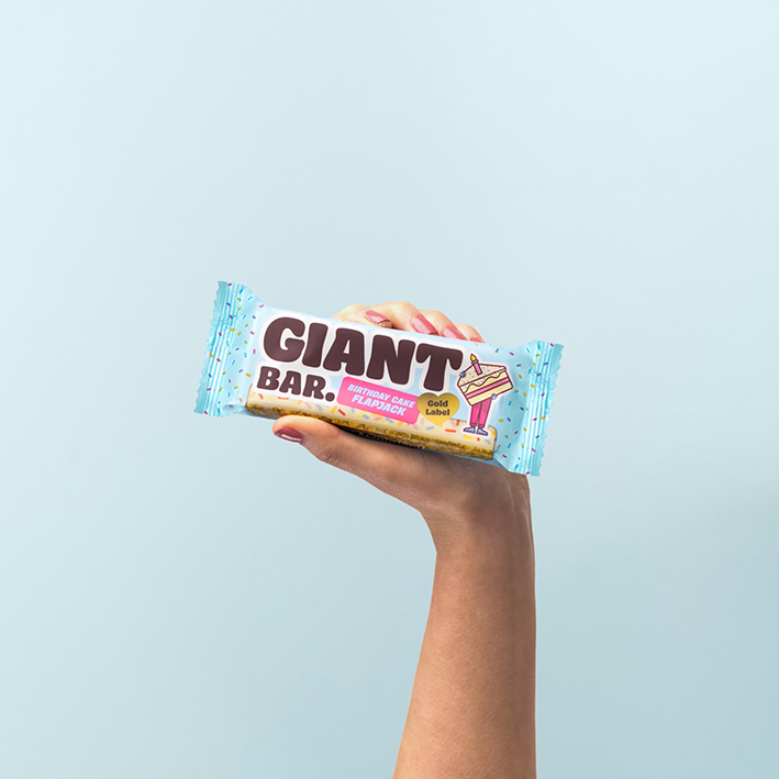 Yoghurt Flapjack Birthday Cake