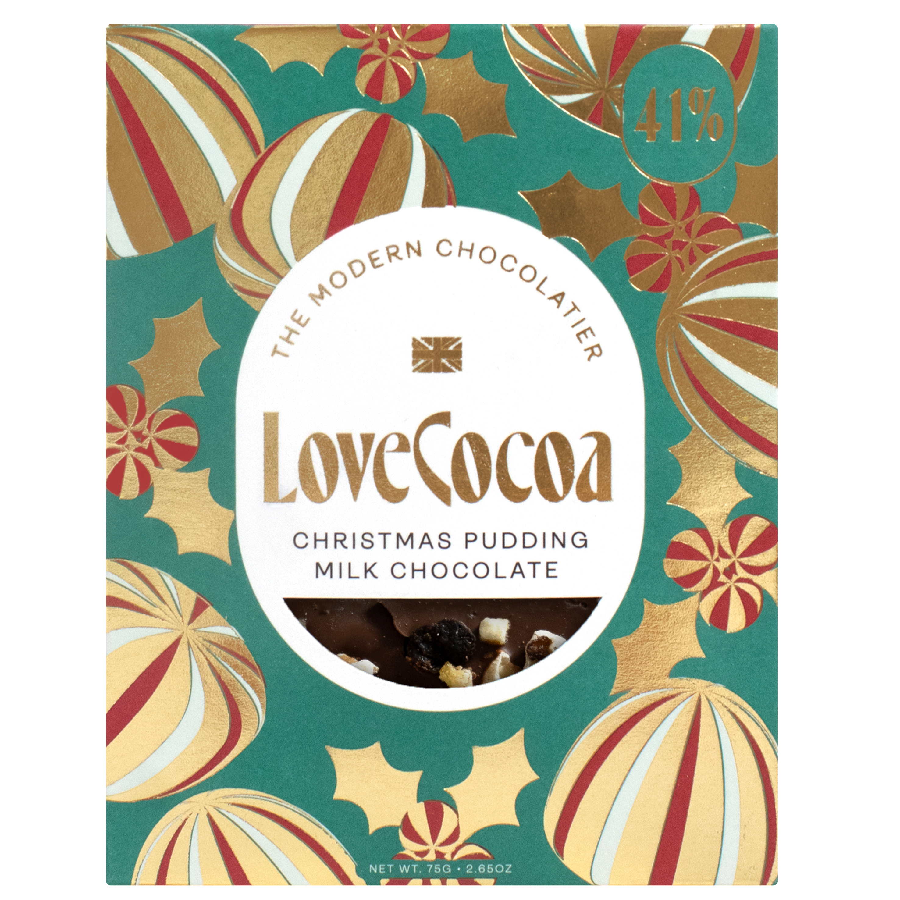 Love Cocoa XMAS Pudding Milk Chocolate