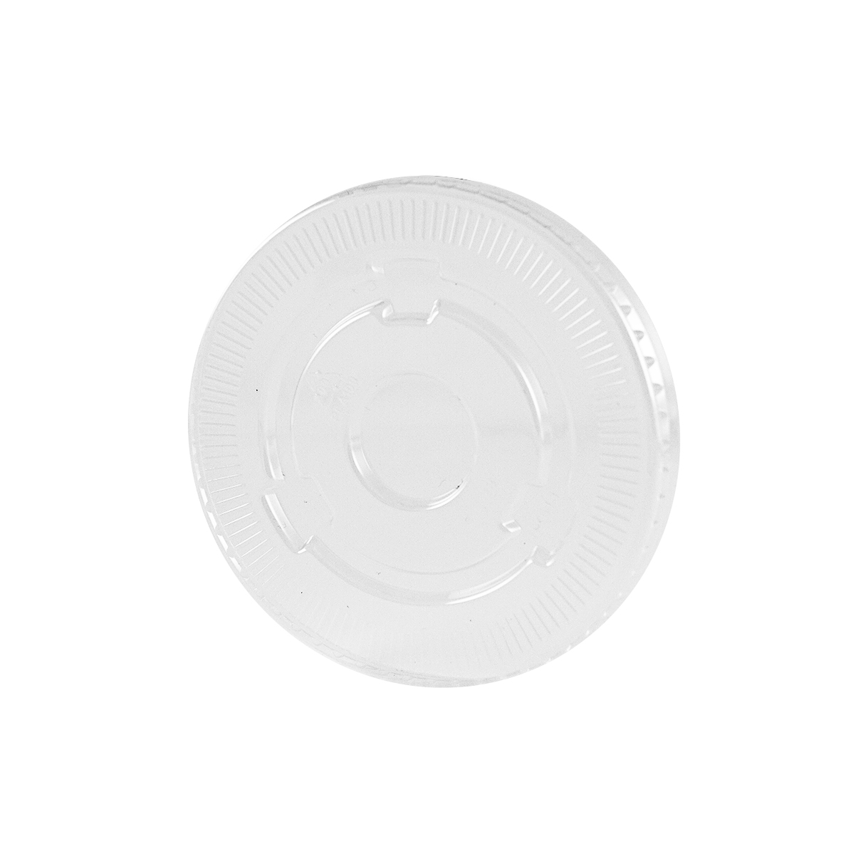 Flat Lid without Slot for Clear Cup PLA