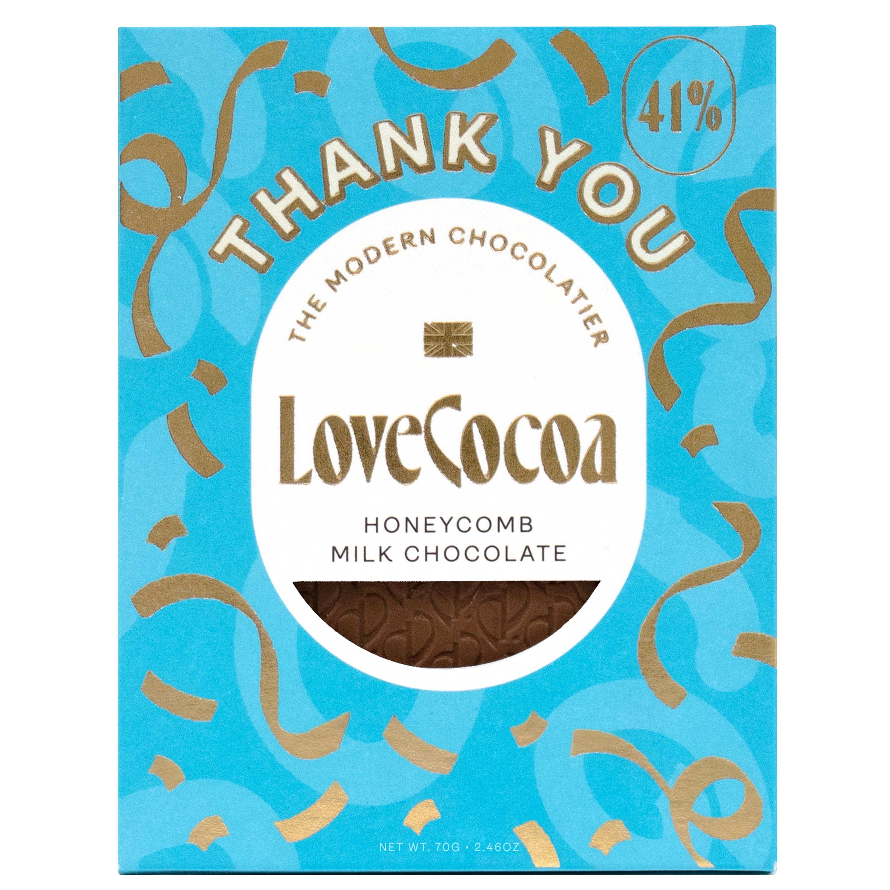 Thank You Bar Milk Chocolate & Honeycomb