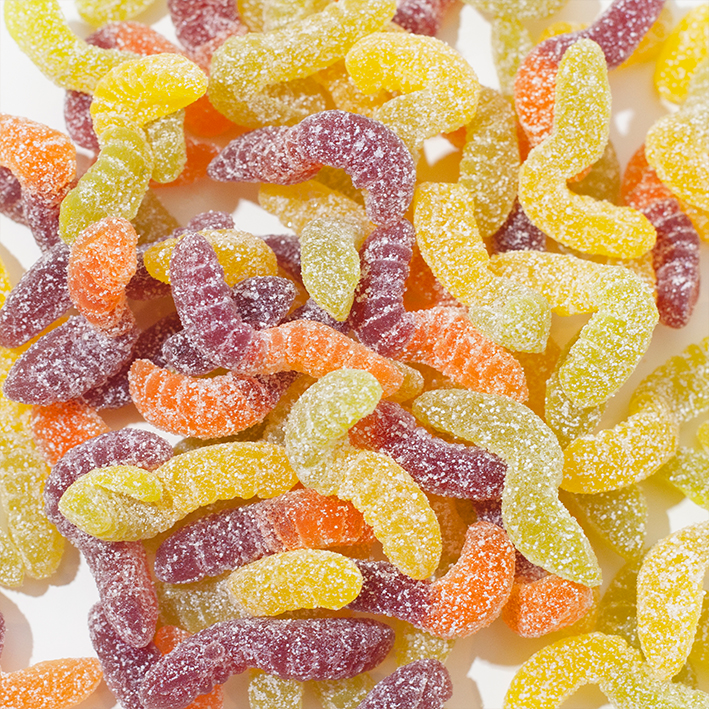 Vegan Fruit Gum Tangy Worms