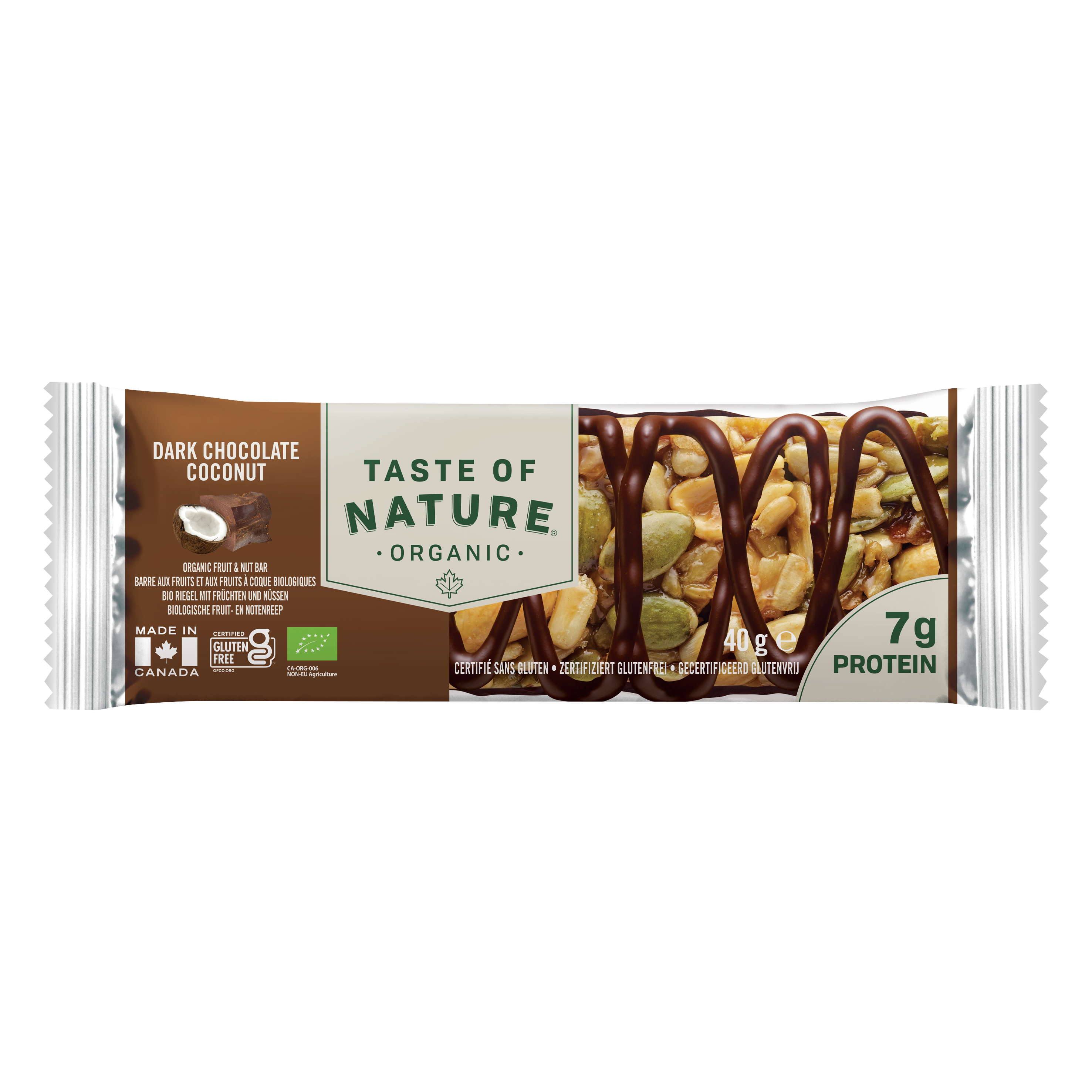 Organic Bar Dark Chocolate Coconut