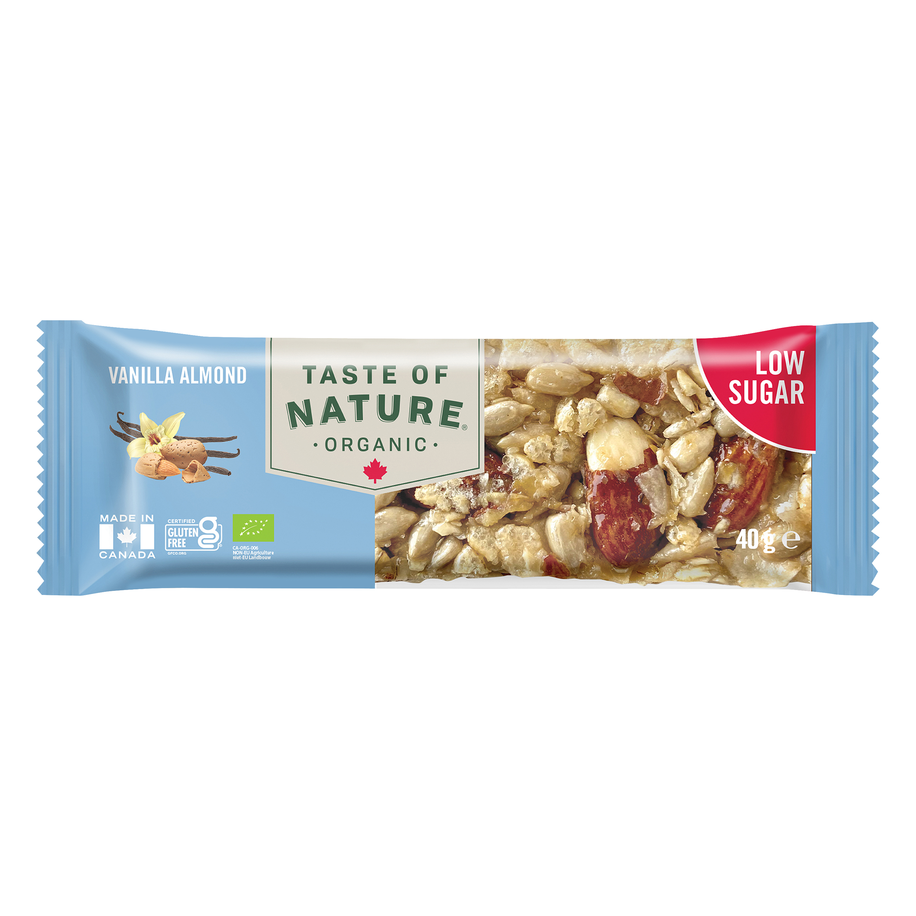 Organic Bar Low Sugar Vanilla Almond