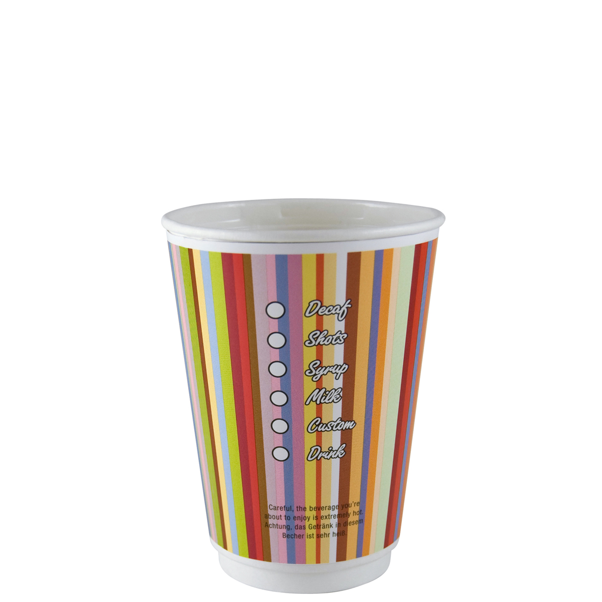 DWE Paper Cup Rainbow, 8 oz.