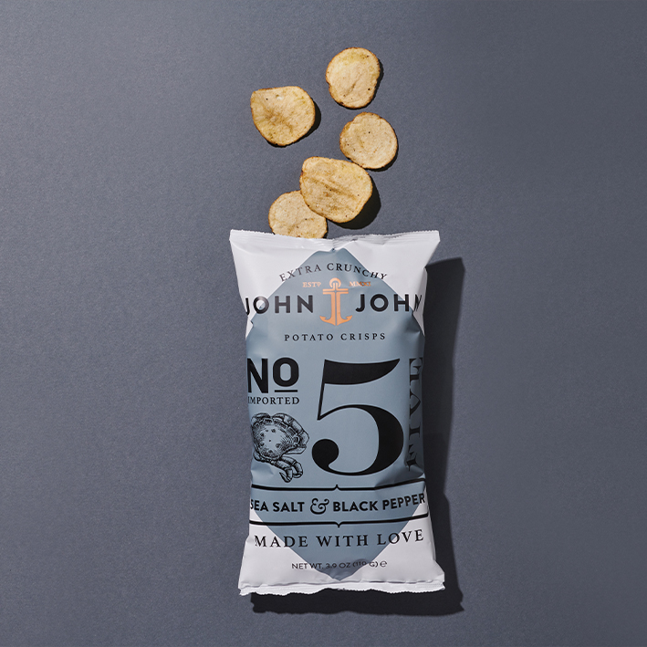 No. 5 Crisps Sea Salt & Black Pepper