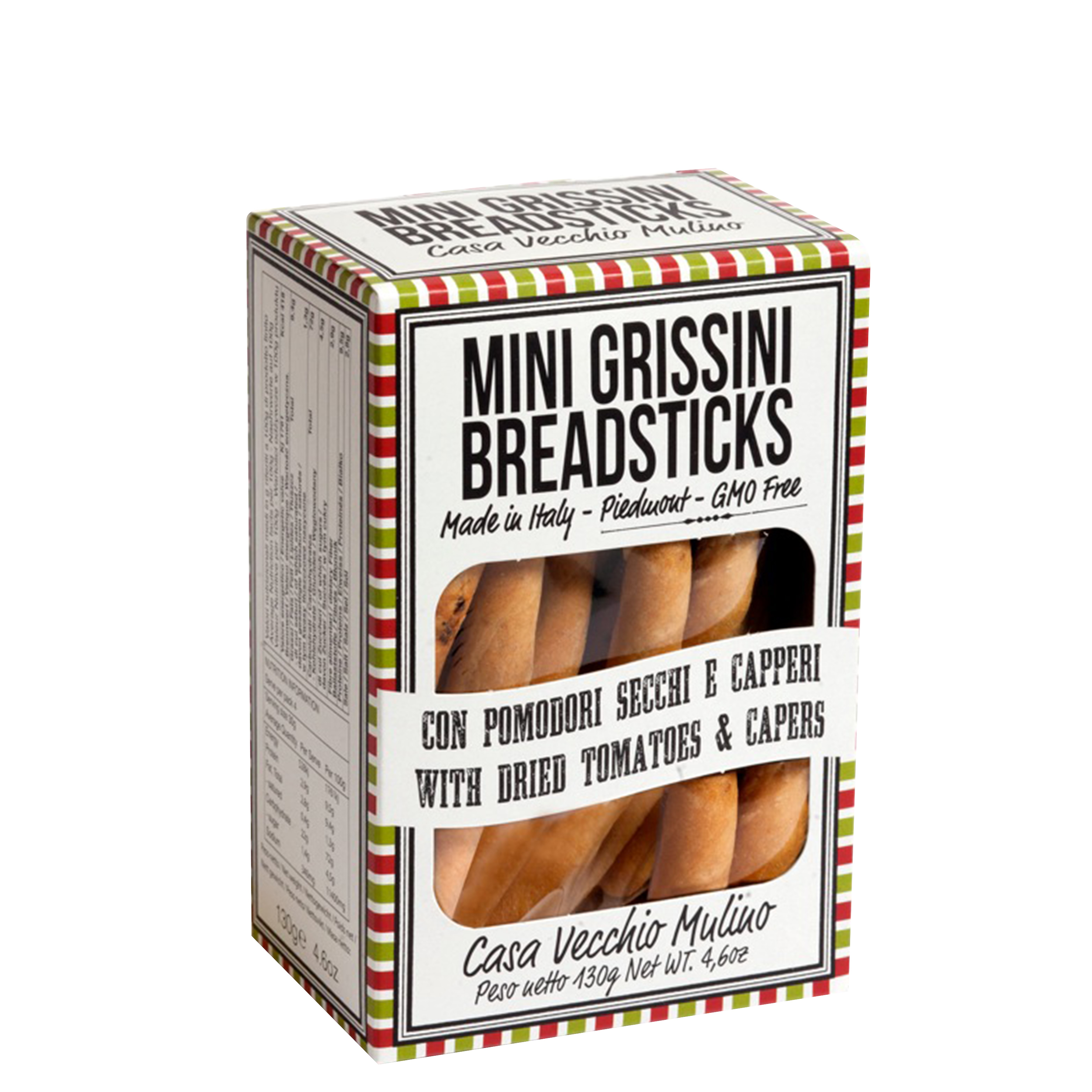 Mini Breadsticks with tomatoes and capers