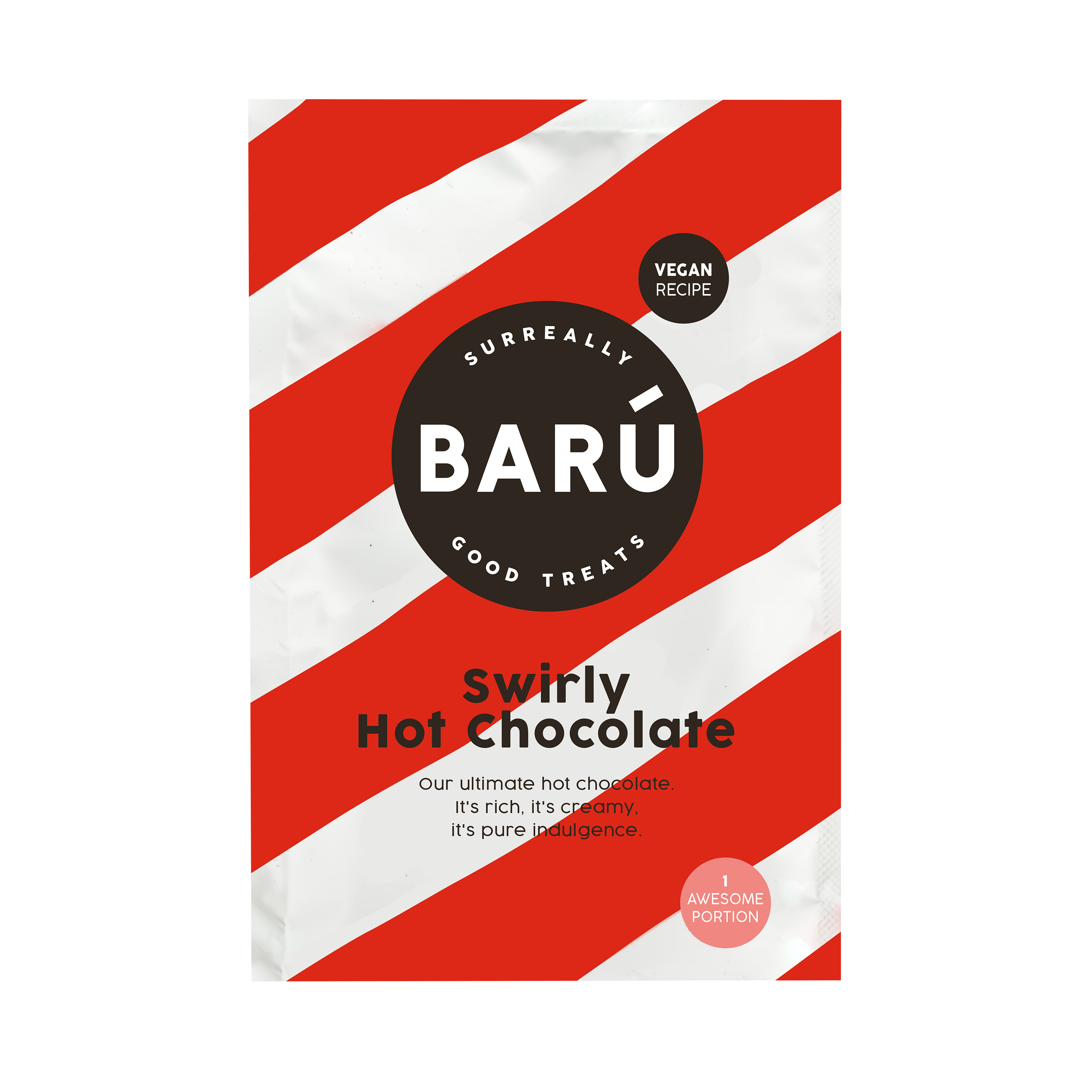 Swirly Chocolate Powder Sachets