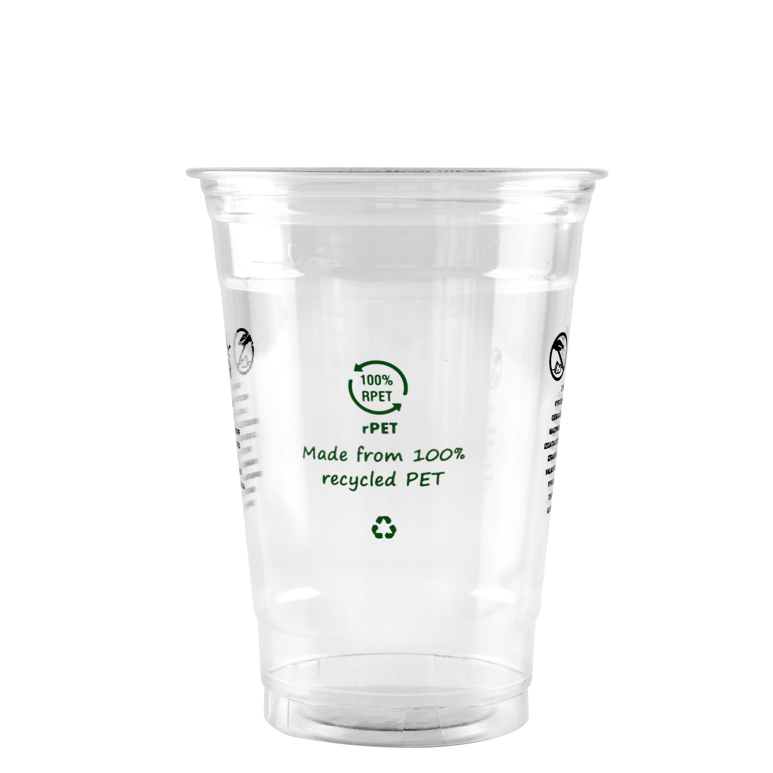 Clear Cup rPET*, 12 oz.