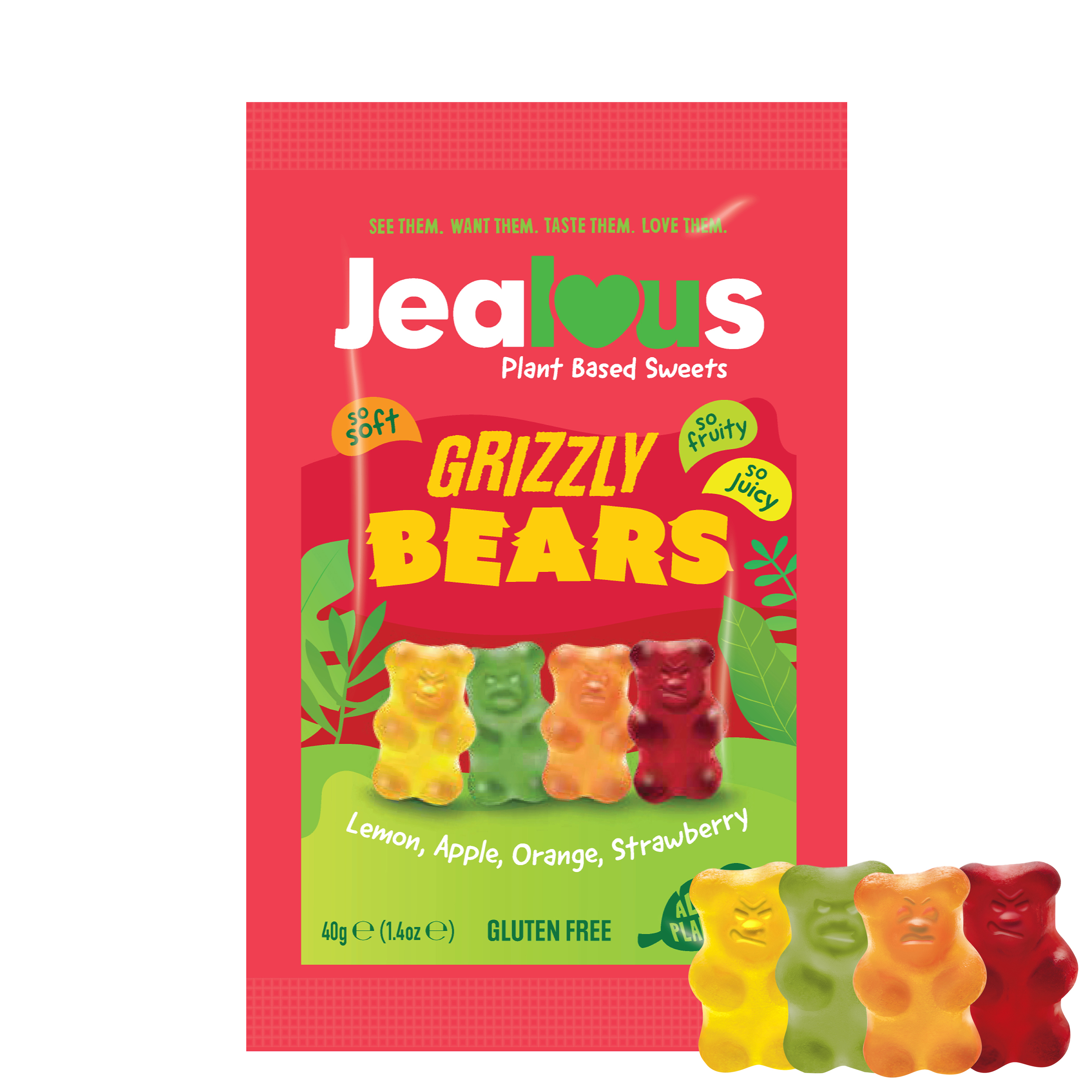 Vegan Fruit Gum Grizzly Bears
