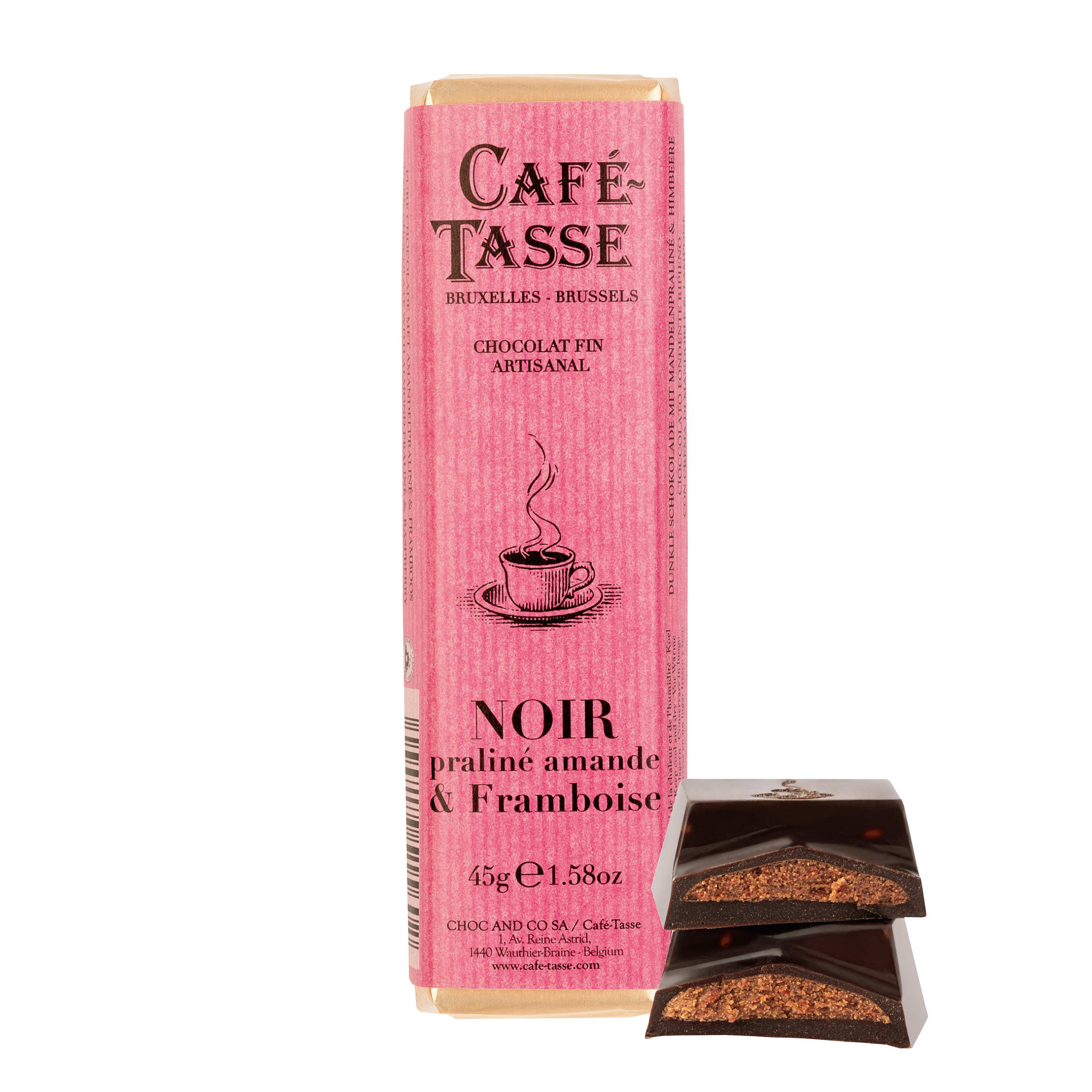 Bars Dark 60 % Almond Praline & Raspberry (gefüllt)