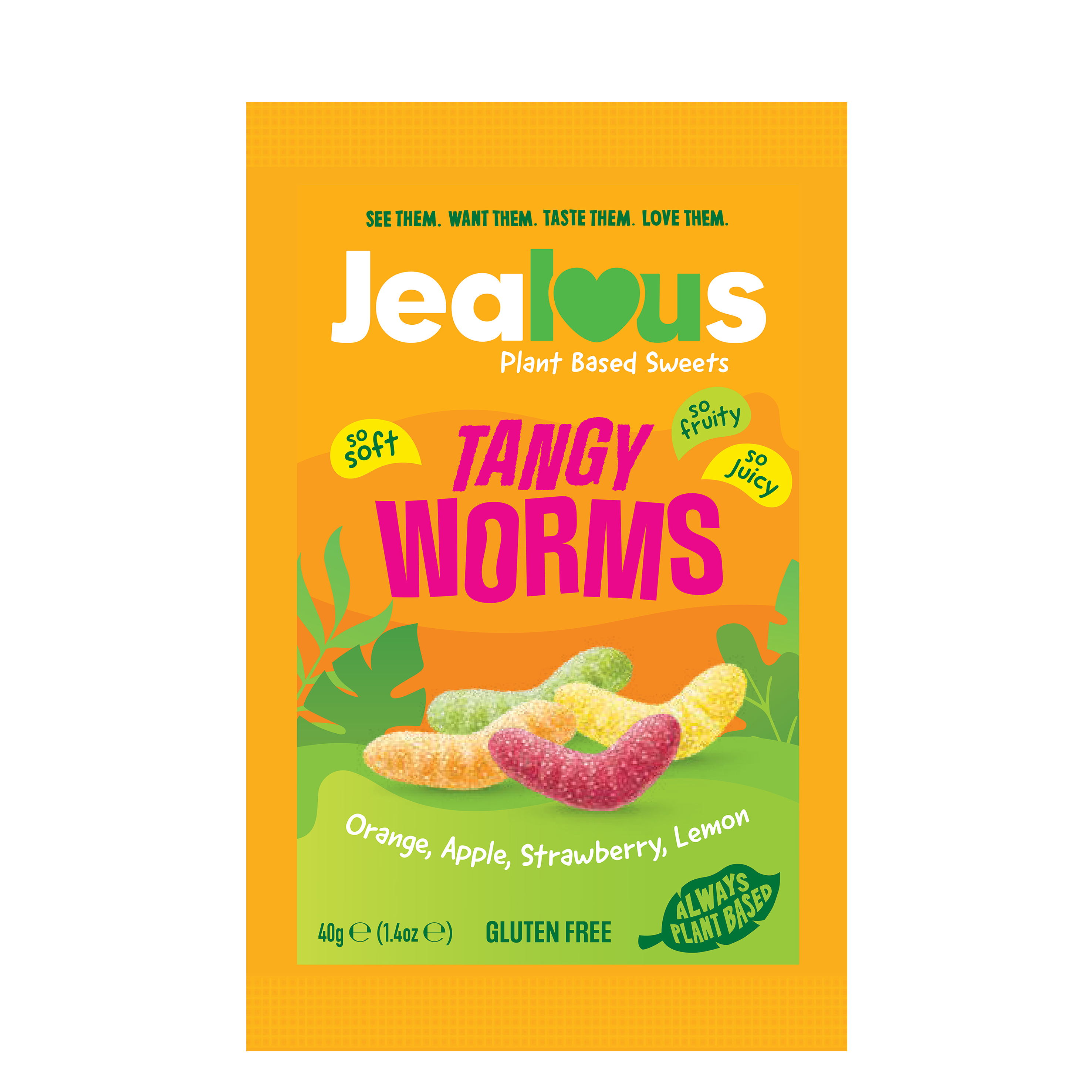 Vegan Fruit Gum Tangy Worms