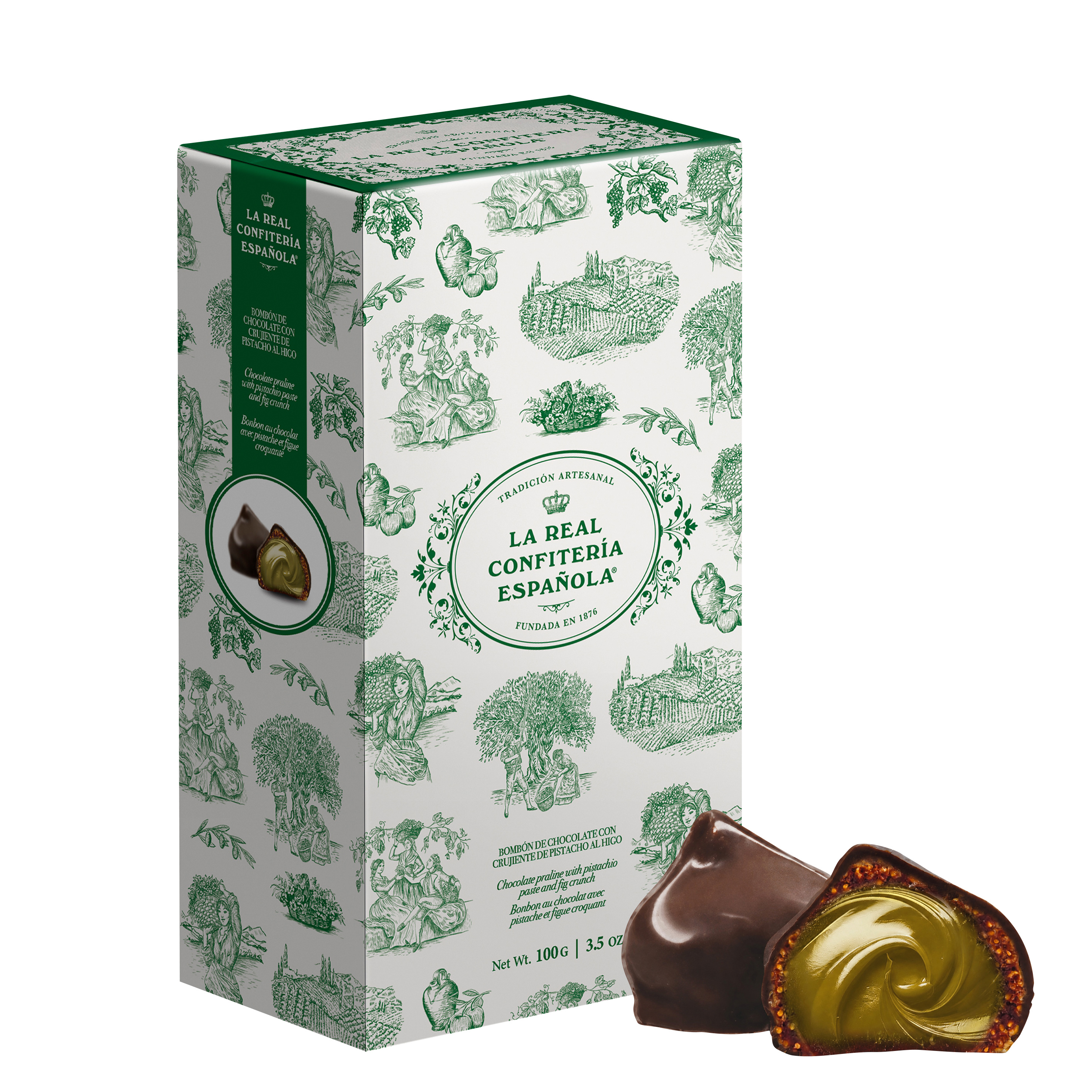 Figs Dark Chocolate Pistacchio Praline