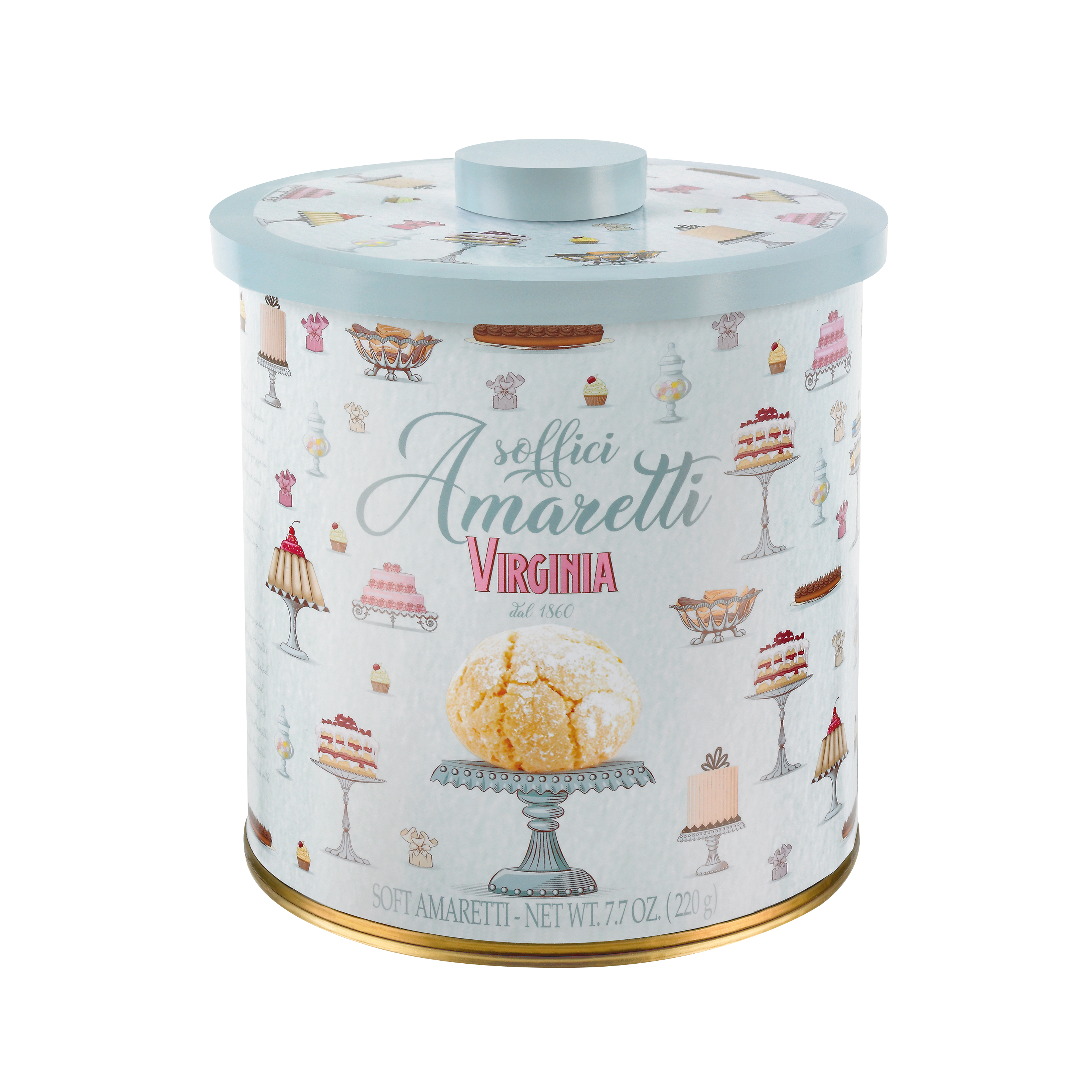 Soft Amaretti Barrel Tin Pasticceria 